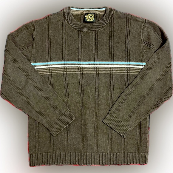 Vintage Other - 🌿Vintage. Sz. Small (8). Chocolate Brown With Baby Blue & White Stripes.